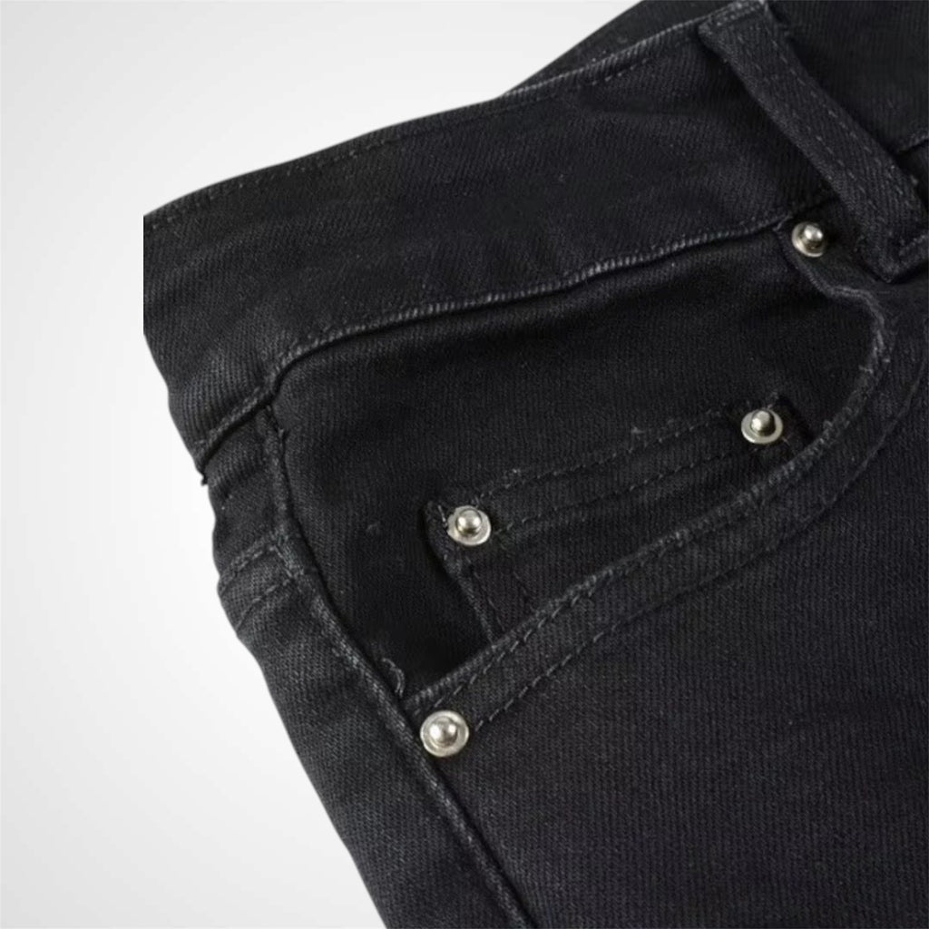 Black Leather Jean