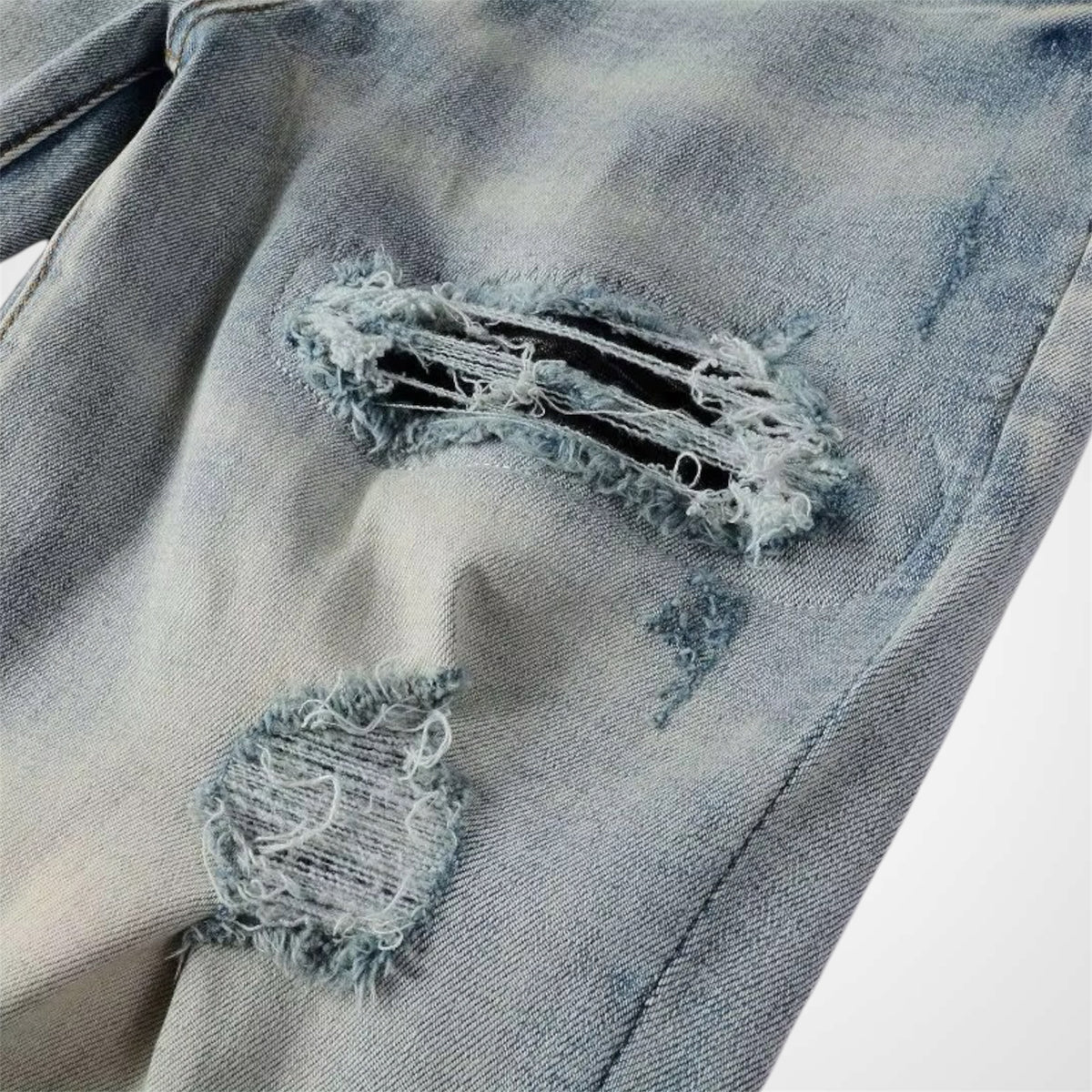 Light Blue Leather Jean