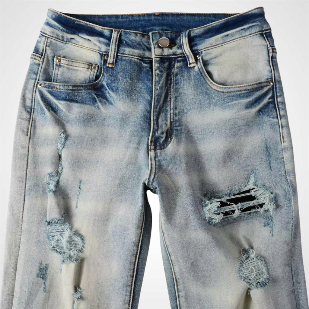 Light Blue Leather Jean
