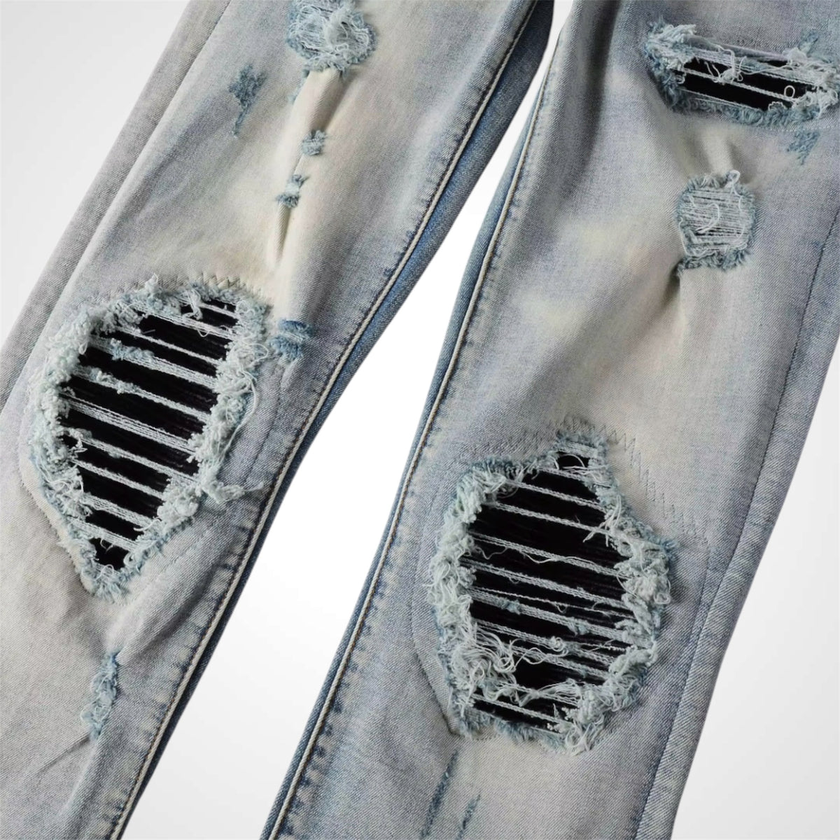 Light Blue Leather Jean