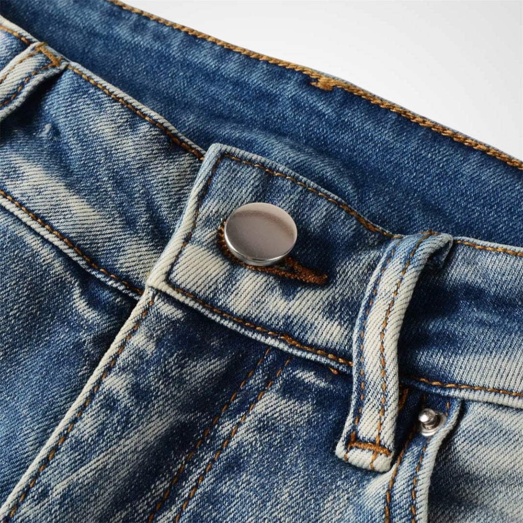 Light Blue Leather Jean