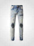 Light Blue Leather Jean