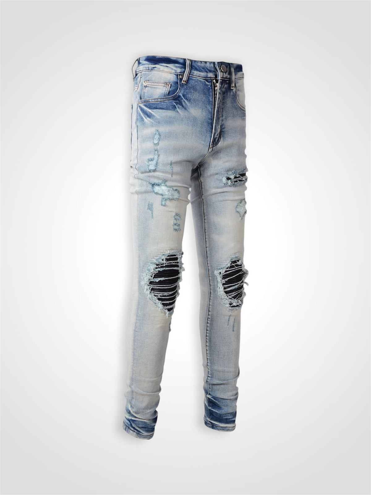 Light Blue Leather Jean