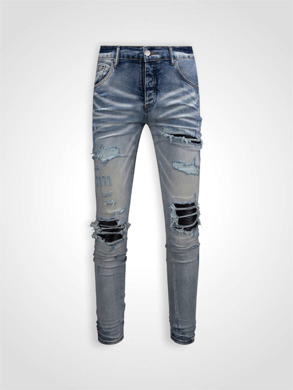 Blue Leather Jean