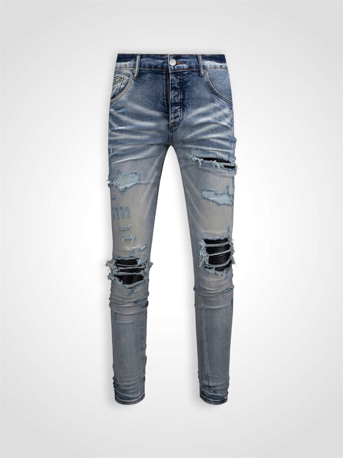 Blue Leather Jean