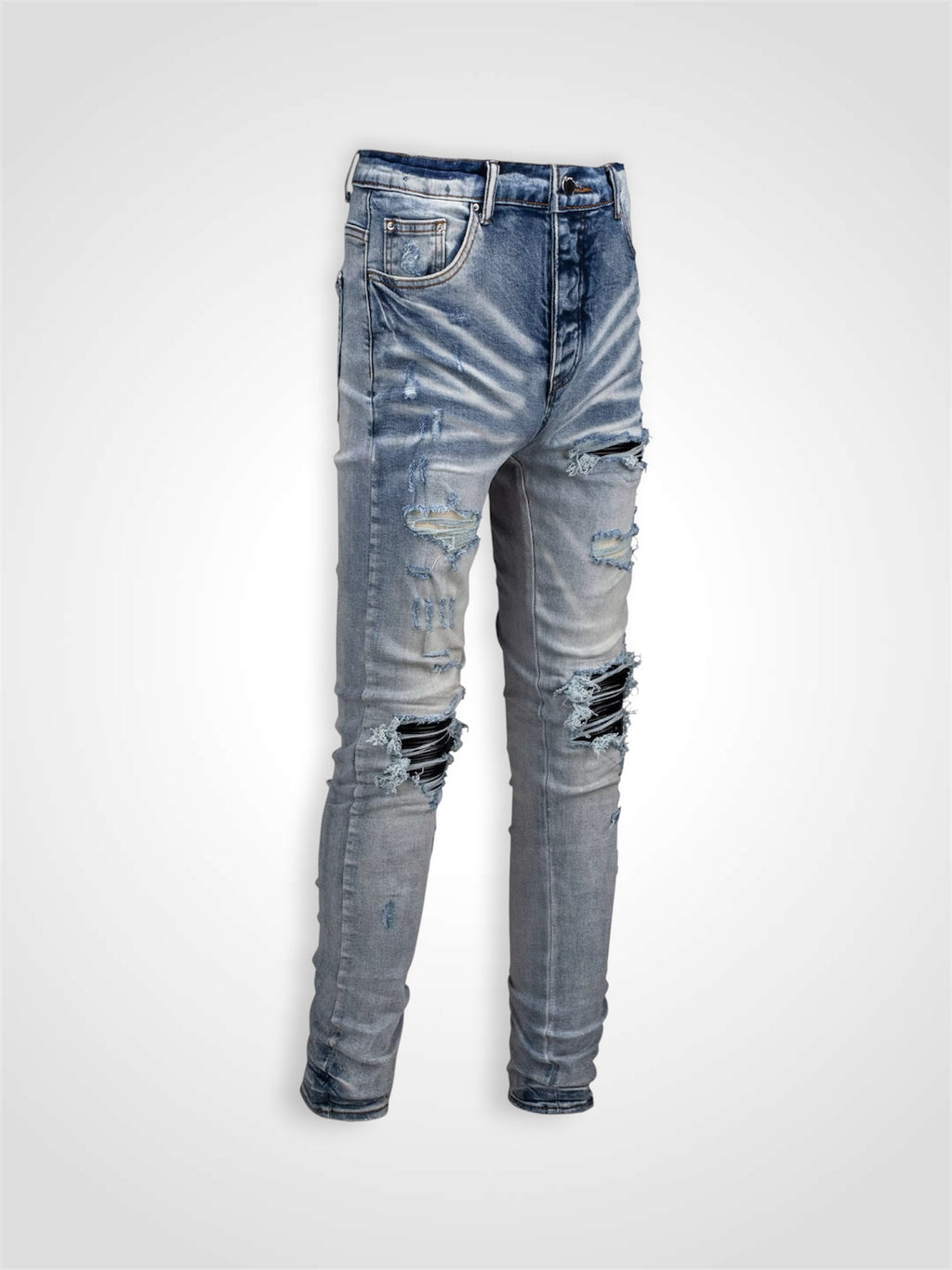 Blue Leather Jean