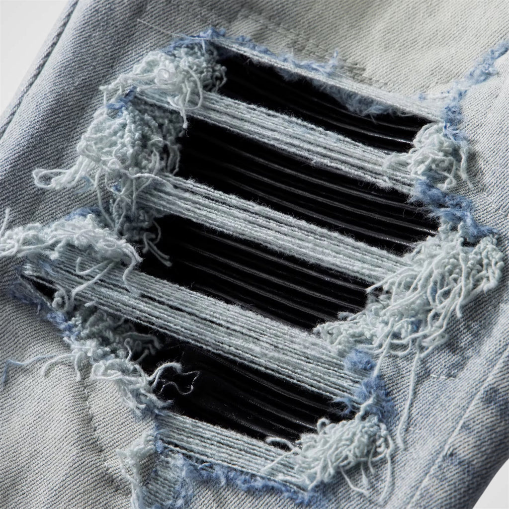Blue Leather Jean